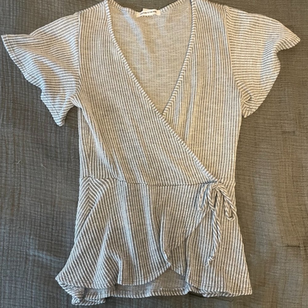 Caution to the Wind striped blouse